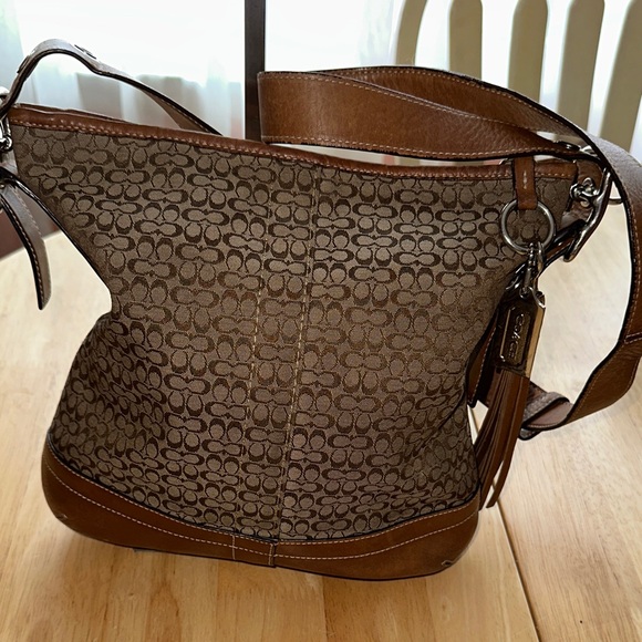 Coach 2000 Brown Signature Shoulder Bag - Picture 2 of 11